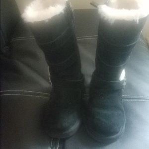 Little girls black boots